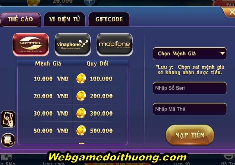 giao dịch tại VipGame888