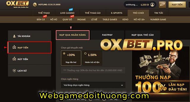 giao dịch oxbet