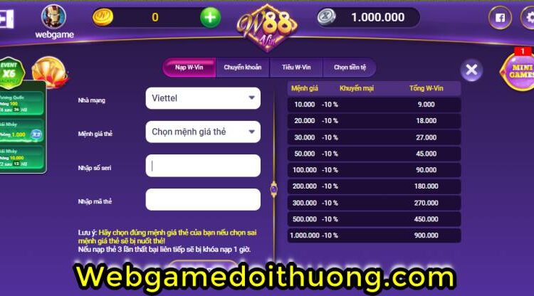 đổi thưởng W88Vin