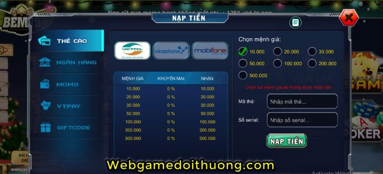 nạp tiền bem 79 club