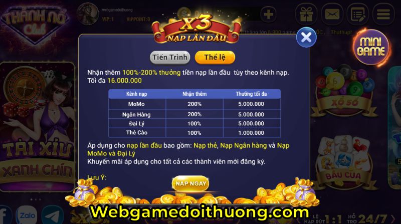 nạp tiền Thánh Nổ