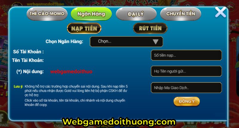 nạp hũ 86