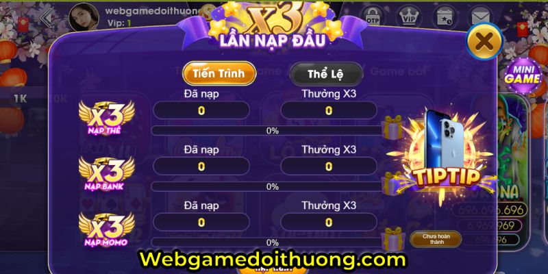 nạp tip 68