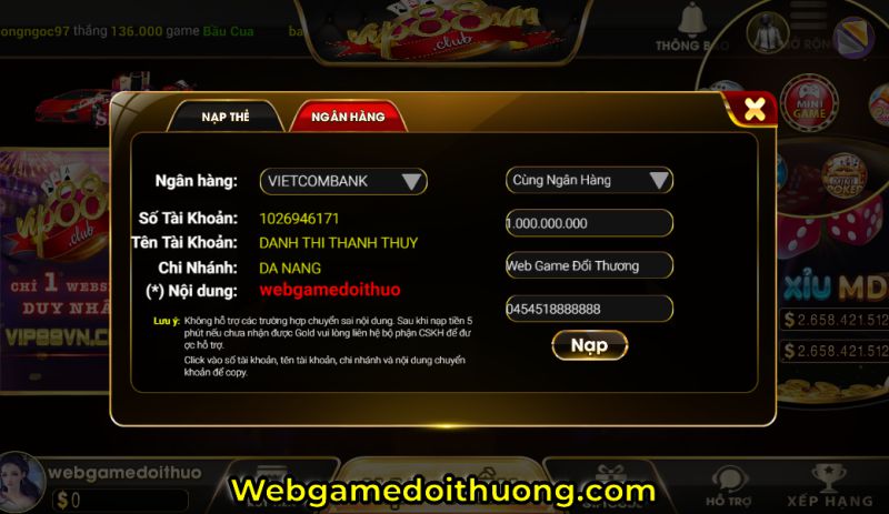 nap tiền Vip88