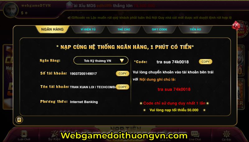 nạp tiền vin68