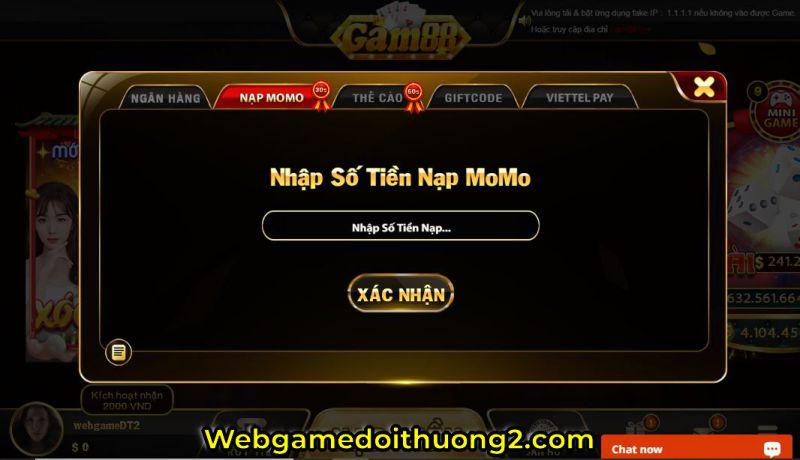 nạp tiền gam88