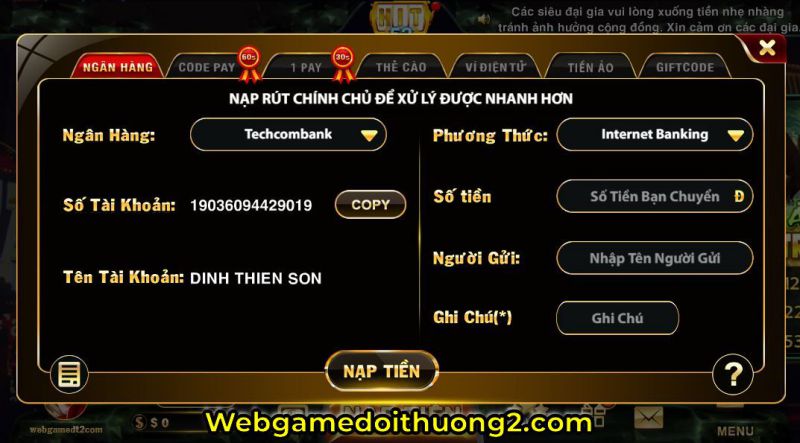 nạp tiền hit52