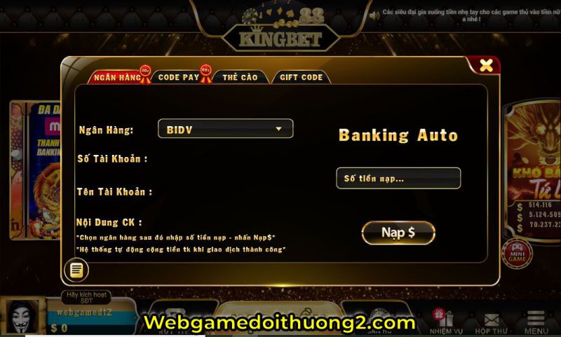 nạp tiền kingbet88